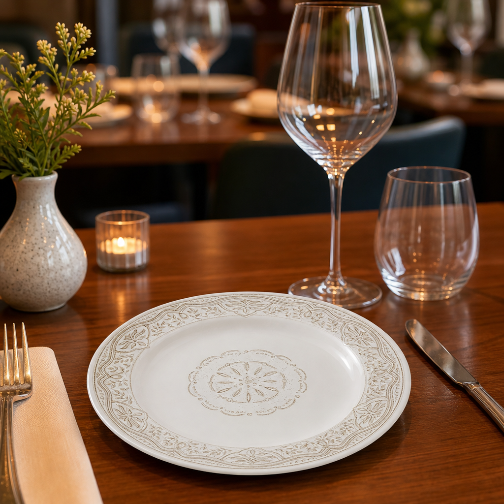 Plates 165mm Vitrified Ceramic for Hospitality Use (Pack of 12)