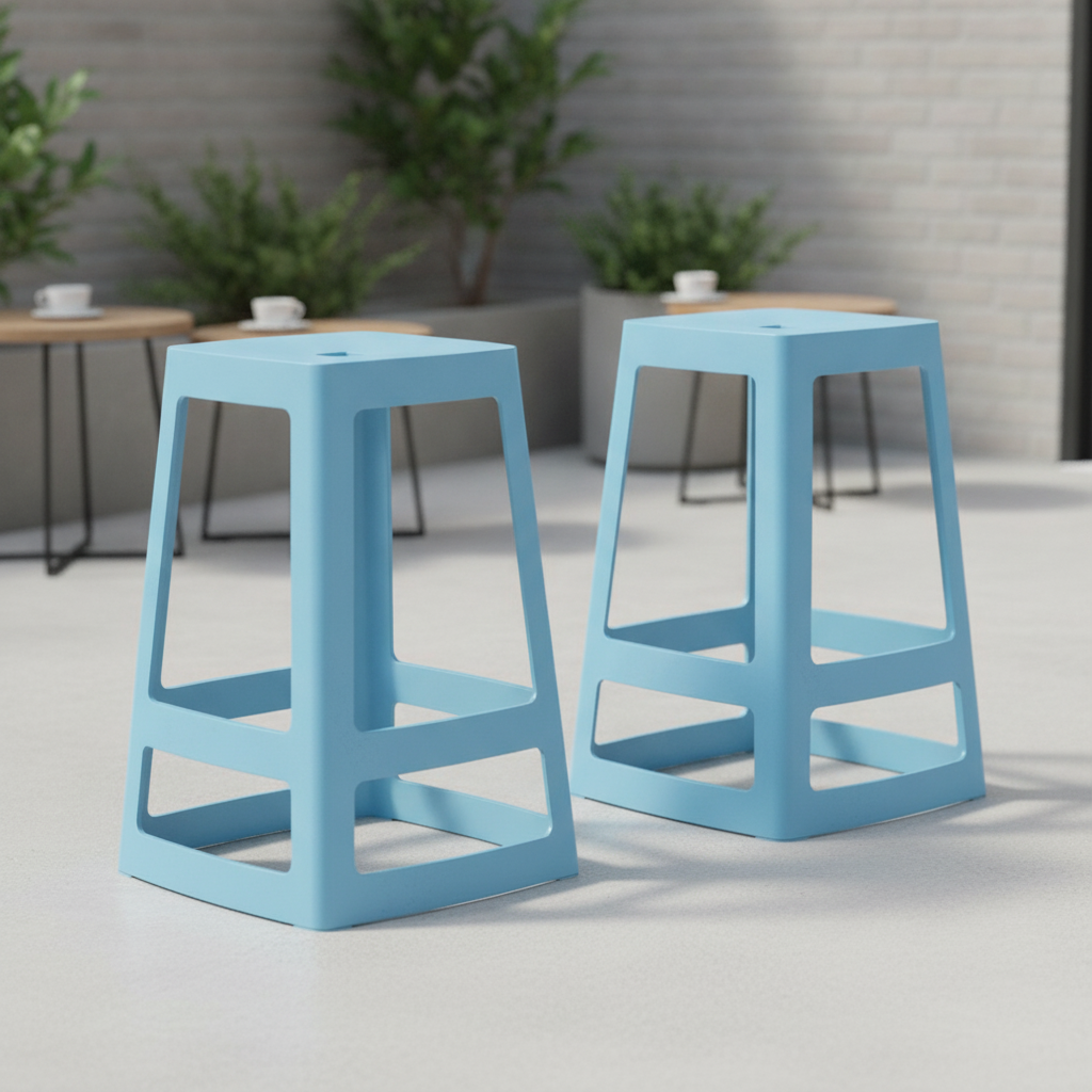 Polypropylene High Stools 650mm for Indoor & Outdoor Use (Pack of 2)