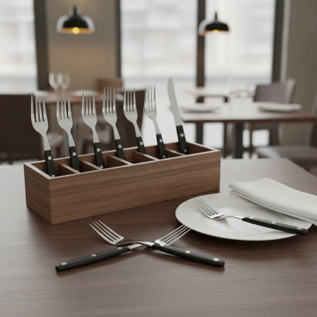 Stainless Steel Steak Forks with Ergonomic Handles for Restaurants (Pack of 12)