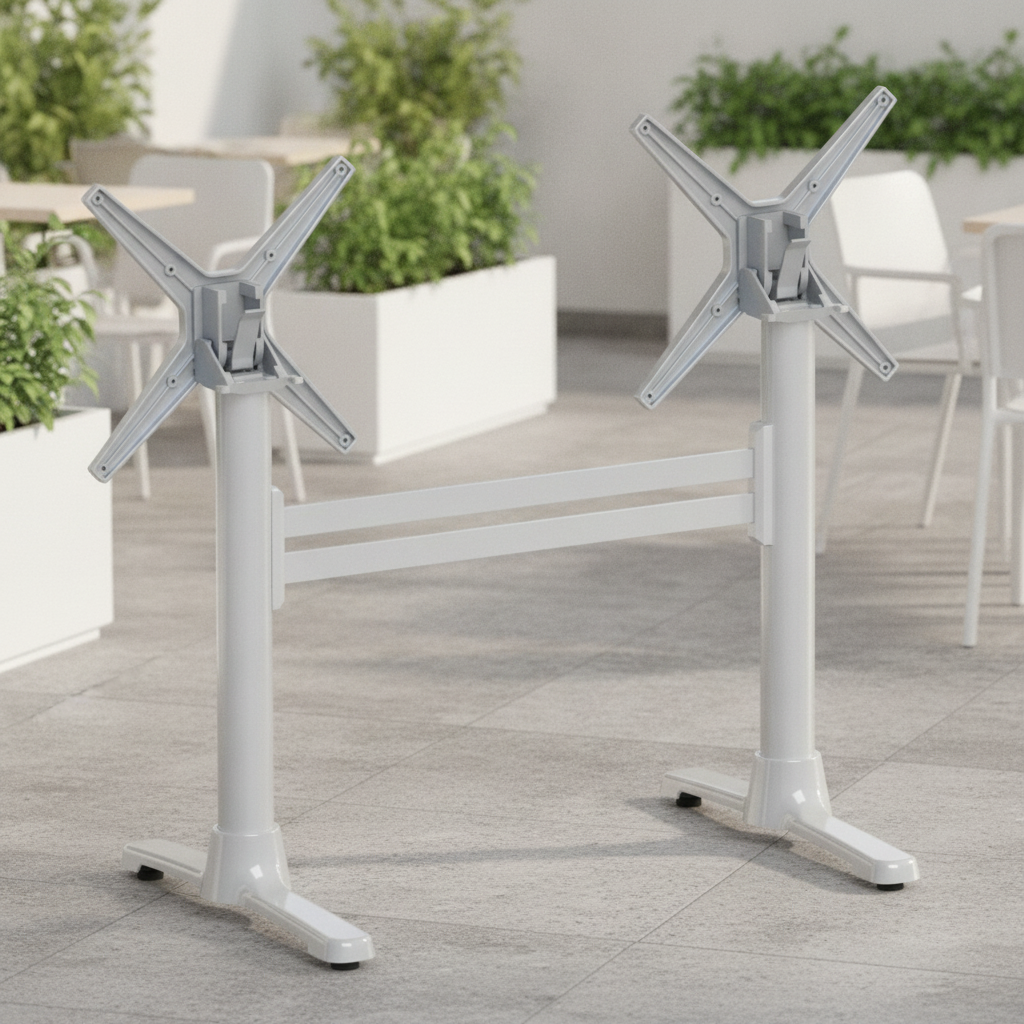 Aluminium Flip Top Dining Table Base 720mm for Outdoor Use