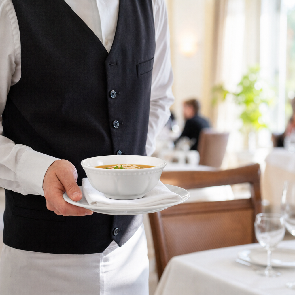 Soup Bowls 384ml White Porcelain for Catering Establishments (Pack of 24)