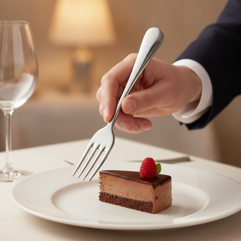 18/10 Stainless Steel Dessert Fork for Elegant Dining (Pack of 12)