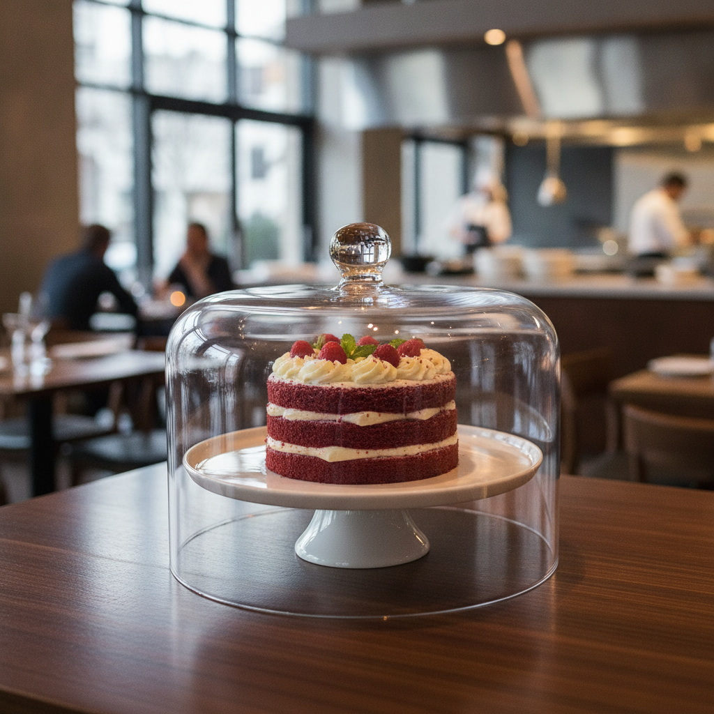 Soda Lime Glass Dome 240mm for Cake Displays
