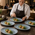 Oval Plates Blue Porcelain for High-Class Dining (Pack of 6)