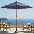 Wood & Polyester Round Parasol 3m for Outdoor Spaces