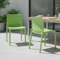 Polypropylene Bright Green POP Chairs 780x480mm for Indoor & Outdoor Use (Pack of 2)