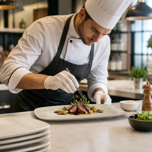 Chef's Oblong Plates 350x187mm Vitrified Ceramic for Professional Plating (Pack of 6)