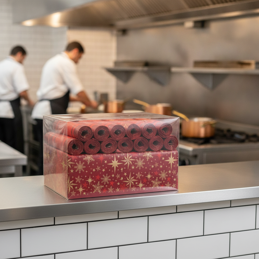 Polythene Embossed Tablecover 120cm for Seasonal Catering (Pack of 50)