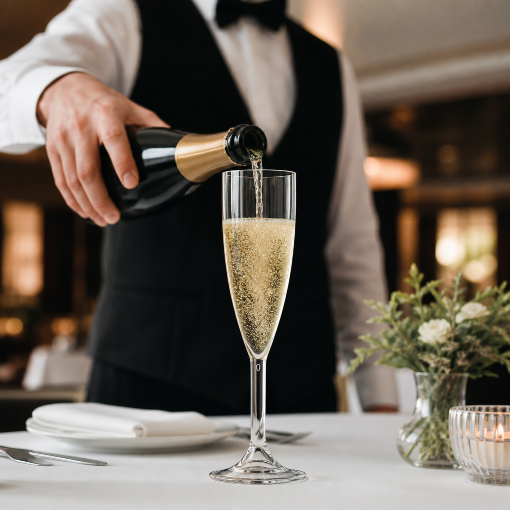 Polycarbonate Champagne Flutes 200ml for Outdoor Use (Pack of 12)