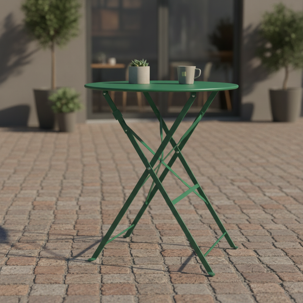 Powder Coated Steel Round Table 600mm for Indoor & Outdoor Use