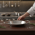 Stainless Steel Mini Paella Pan 120mm for Serving Dishes