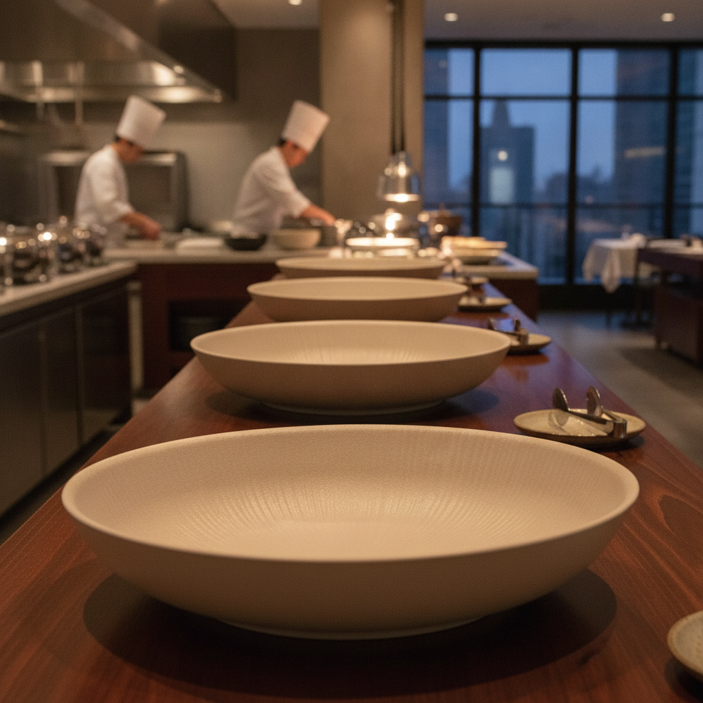 Melamine Round Serving Bowl 800ml for Buffets & Catering
