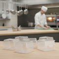 Clear Polypropylene Small Burger Boxes 500ml for Takeaway Use (Pack of 24)