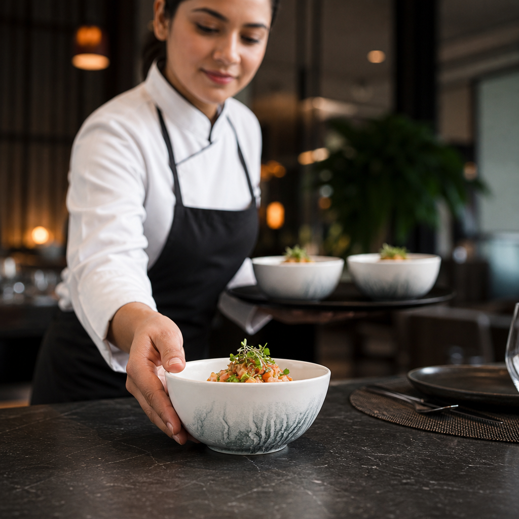 Snack Bowls 130mm Black Vitrified Ceramic for Modern Hospitality (Pack of 12)