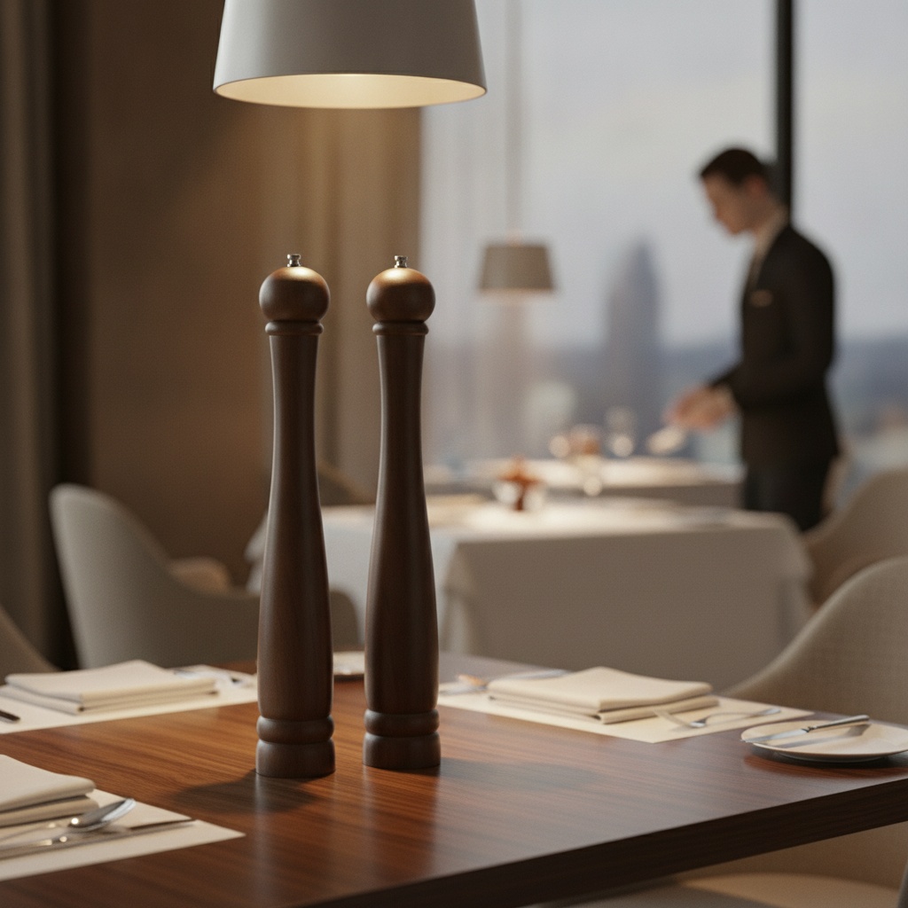 Wooden Salt and Pepper Mill 61cm for Table Decoration