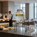 Powder-Coated Steel Drinks Dispenser Stand 185mm for Buffet Setups