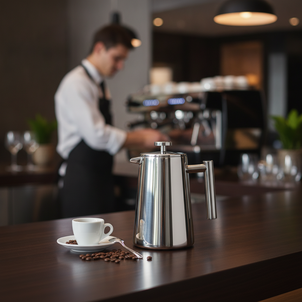Stainless Steel Art Cafetiere 350ml for Contemporary Hotels