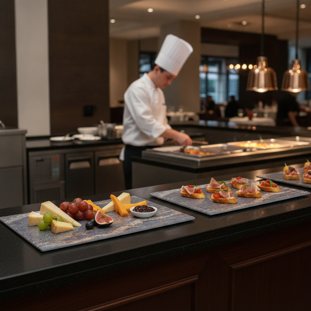 Melamine Rectangular Trays GN 1/1 for Buffet Presentations (Pack of 2)