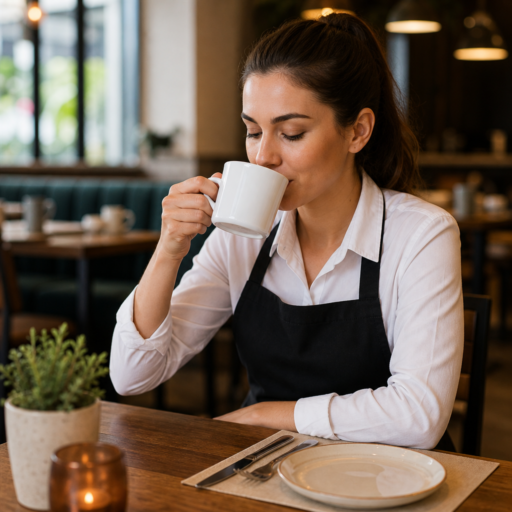 Porcelain Hollow Mugs 300ml for Cafés & Restaurants (Pack of 6)