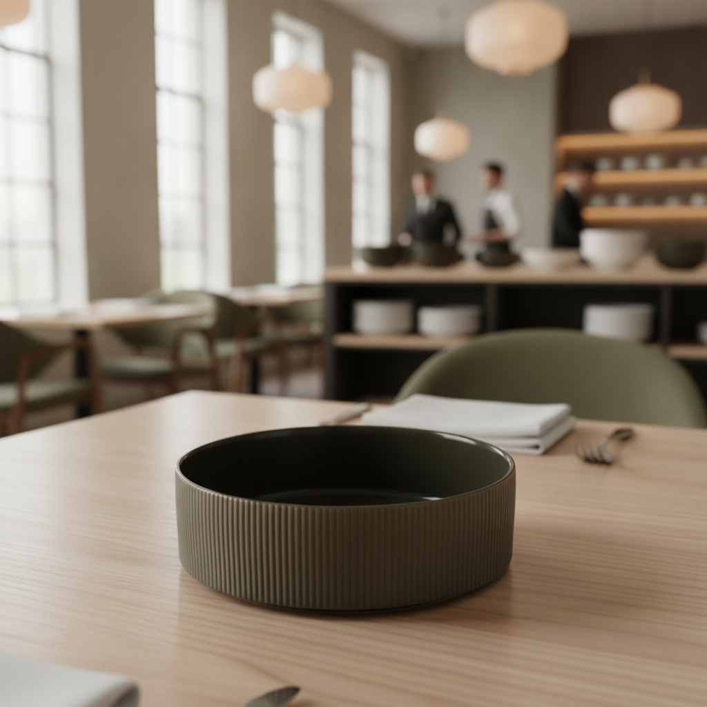 Porcelain Brown Bowl 2.5L for Catering & Hospitality