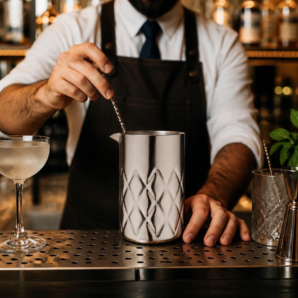 304 Stainless Steel Double Wall Mixing Glass for Cocktail Bars