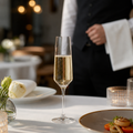 Lead-Free Crystal Champagne Flutes 220ml for Hotels & Restaurants (Pack of 6)