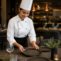 Iron Coupe Plates Black Vitrified Ceramic for Dining (Pack of 6)