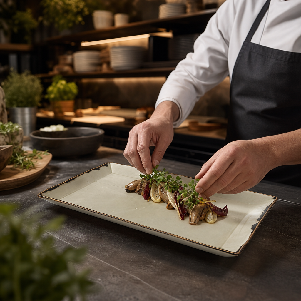 Rectangular Tray Linen Porcelain for Farm-to-Table Dining (Pack of 6)