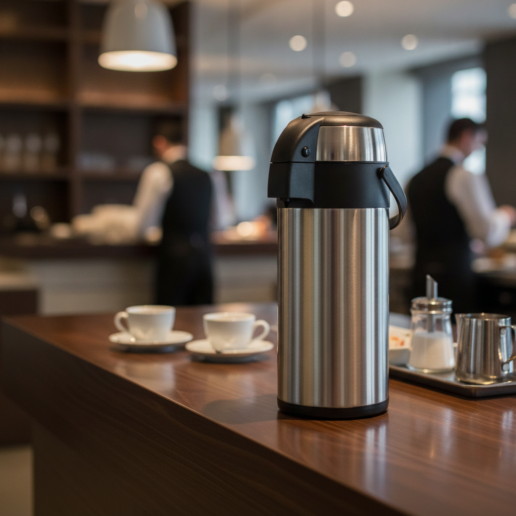 Stainless Steel Pump Action Airpot 5L for Beverage Service