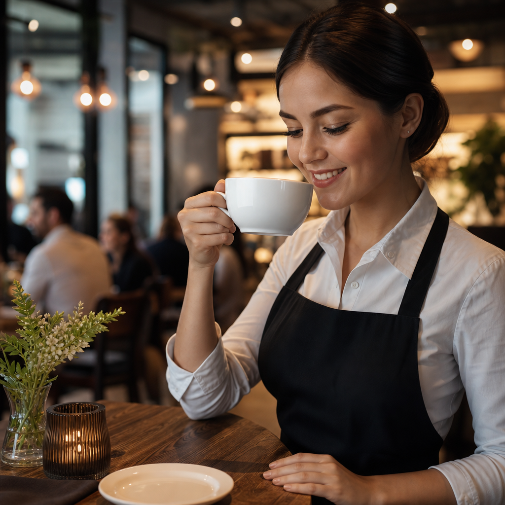Low Round Cups 350ml Porcelain for Restaurants & Cafés (Pack of 6)