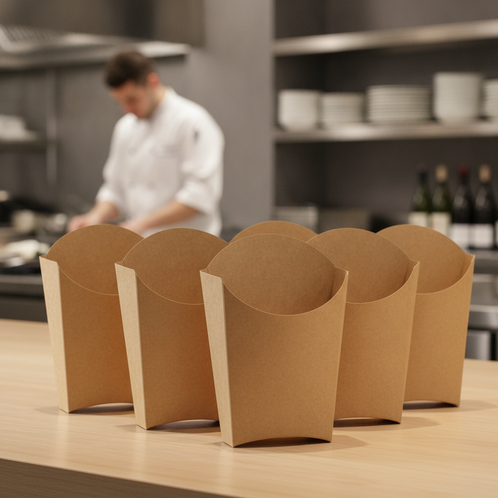 Recyclable Paperboard Large Chip Scoops for Takeaway Meals (Pack of 1000)