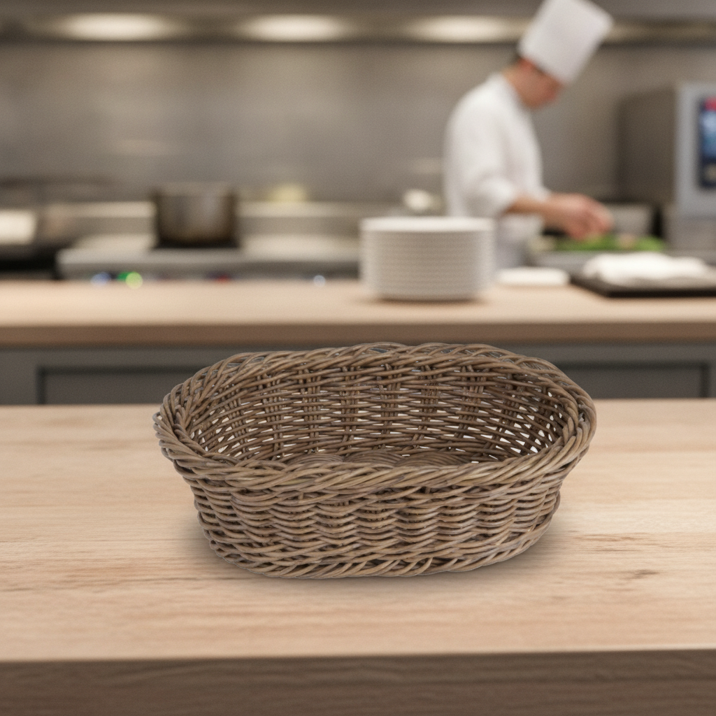 Polyethylene Oval Basket 240x170mm for Food Presentation