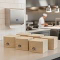 Plastic Natural Dispenser Napkins 720 Sheets for Quick Service Restaurants (Pack of 6)