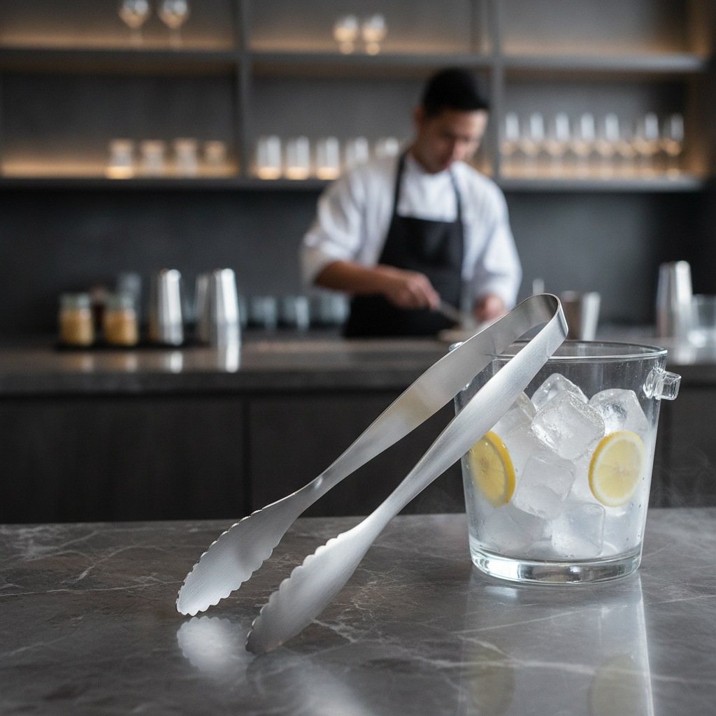 Stainless Steel Ice Tongs 260mm for Effortless Serving
