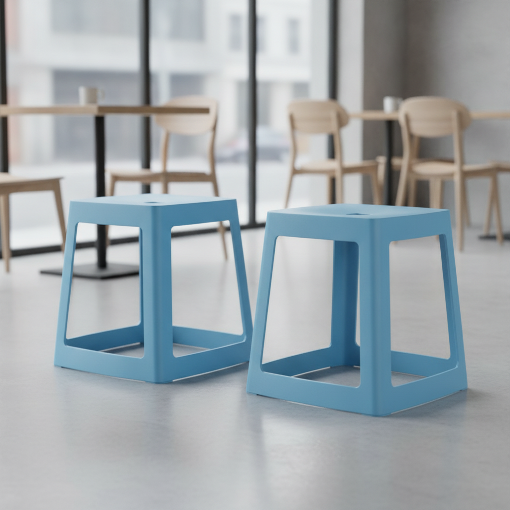Polypropylene Base High Stools 445x400mm for Indoor & Outdoor Use (Pack of 2)