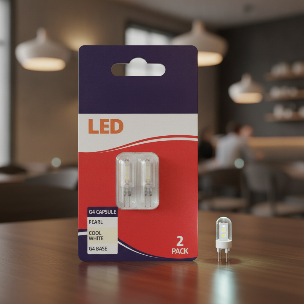 Plastic Cool White LED G4 Light Bulb 1.5W for Restaurants (Pack of 2)