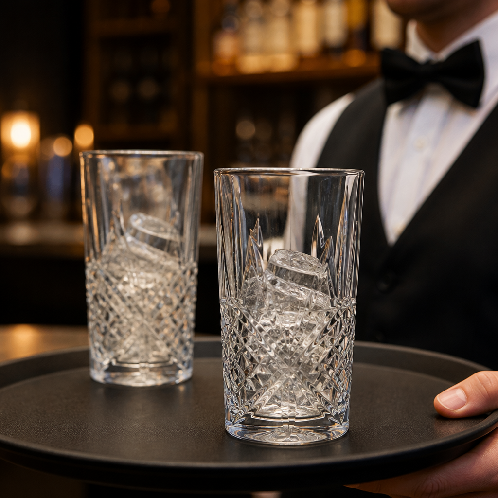 Polycarbonate Stacking Hi Ball Glasses 350ml for Bars & Restaurants (Pack of 12)
