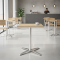 Aluminium & Ash Wood Flip Top Bistro Table 600mm for Cafés