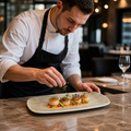 Chef's Oblong Plates 350x187mm Vitrified Ceramic for Professional Plating (Pack of 6)