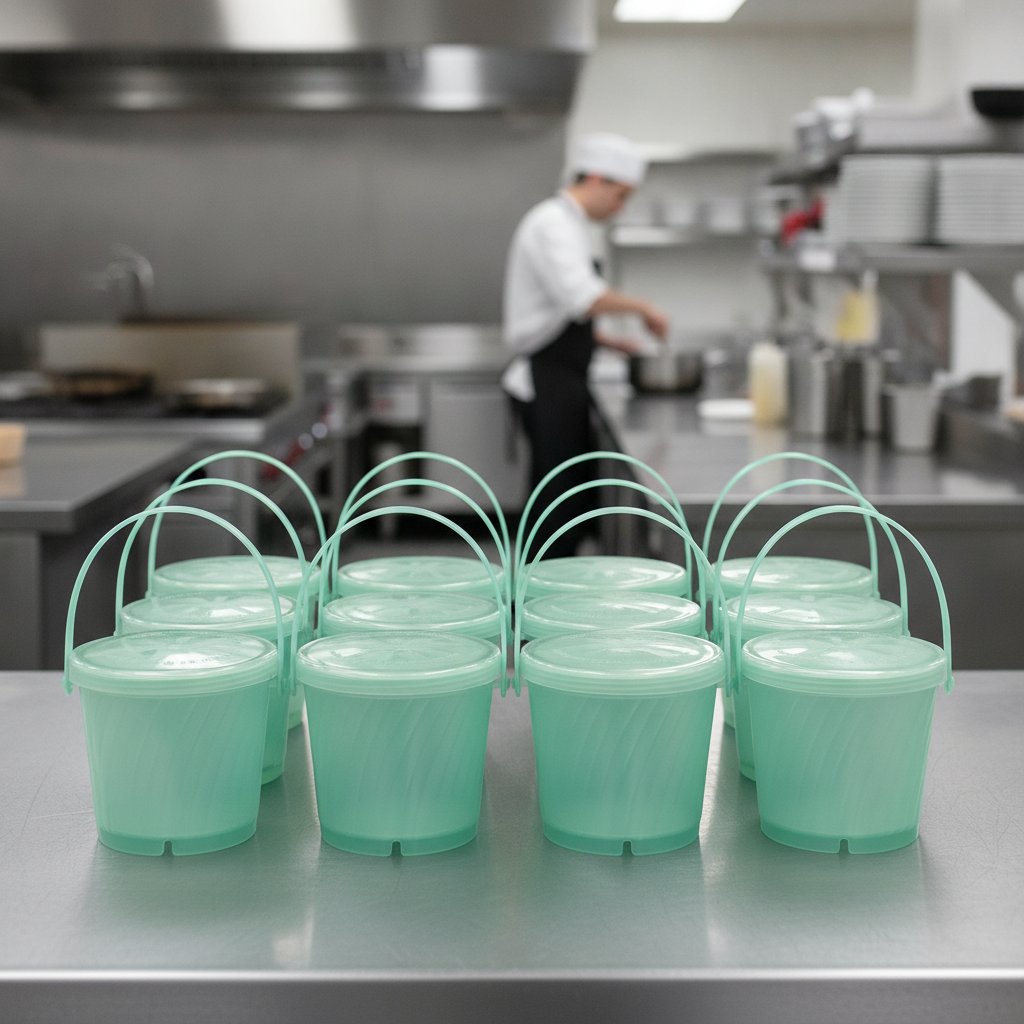 Polypropylene Large Soup and Pasta Pots 473ml for Commercial Kitchens (Pack of 12)