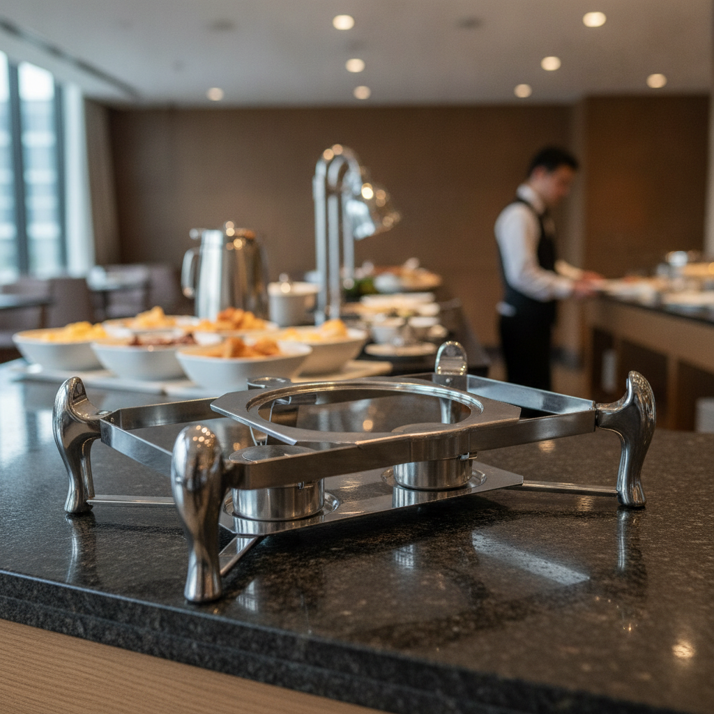 304 Stainless Steel Induction Chafer Frame 550mm for Catering Events
