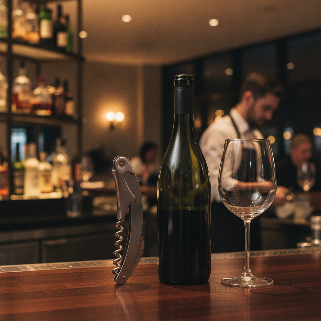 Stainless Steel Waiter's Friend Corkscrew for Bars & Pubs