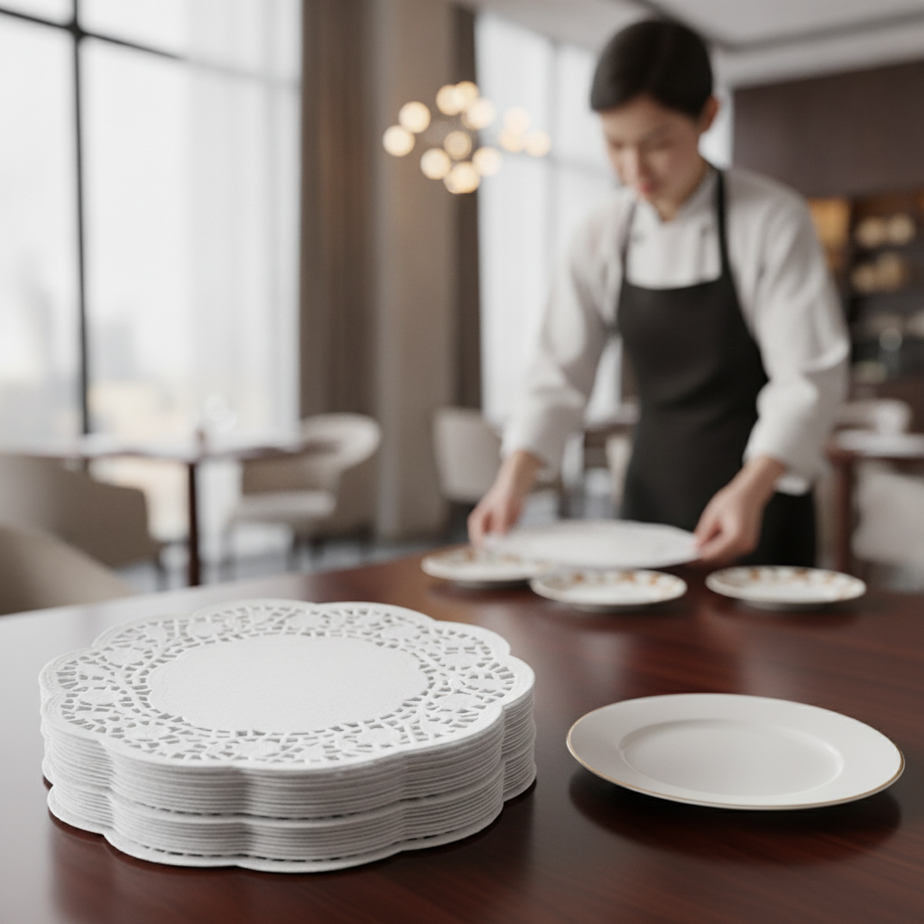 White Paper Round Doilies 300mm for Elegant Food Presentation (Pack of 250)