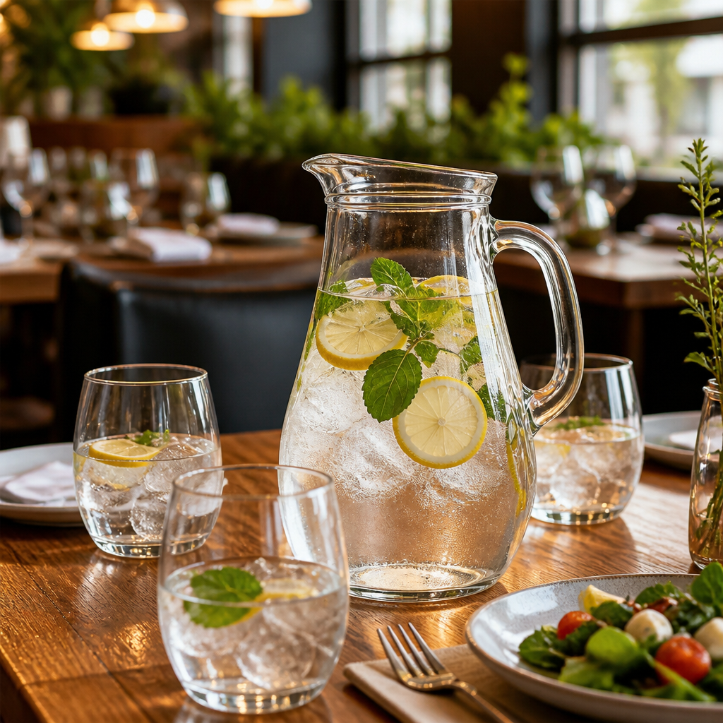 Durable Glass Bistro Jug 1.8L for Sharing Beverages (Pack of 6)