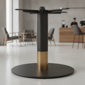 Steel Round Coffee Table Base Black 420mm for Indoor Use