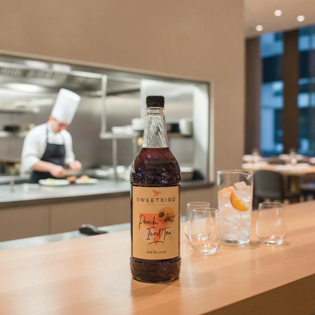 Peach Iced Tea Syrup 1L for Beverages & Desserts