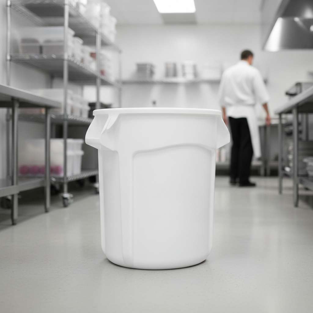 Polyethylene White BRUTE Container 75.7L for Waste Management