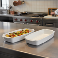 Porcelain Rectangular Baking Dishes 1.75L for Professional Use (Pack of 2)