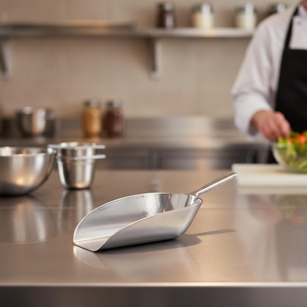 Aluminium Serving Scoop 1940ml for Catering Businesses