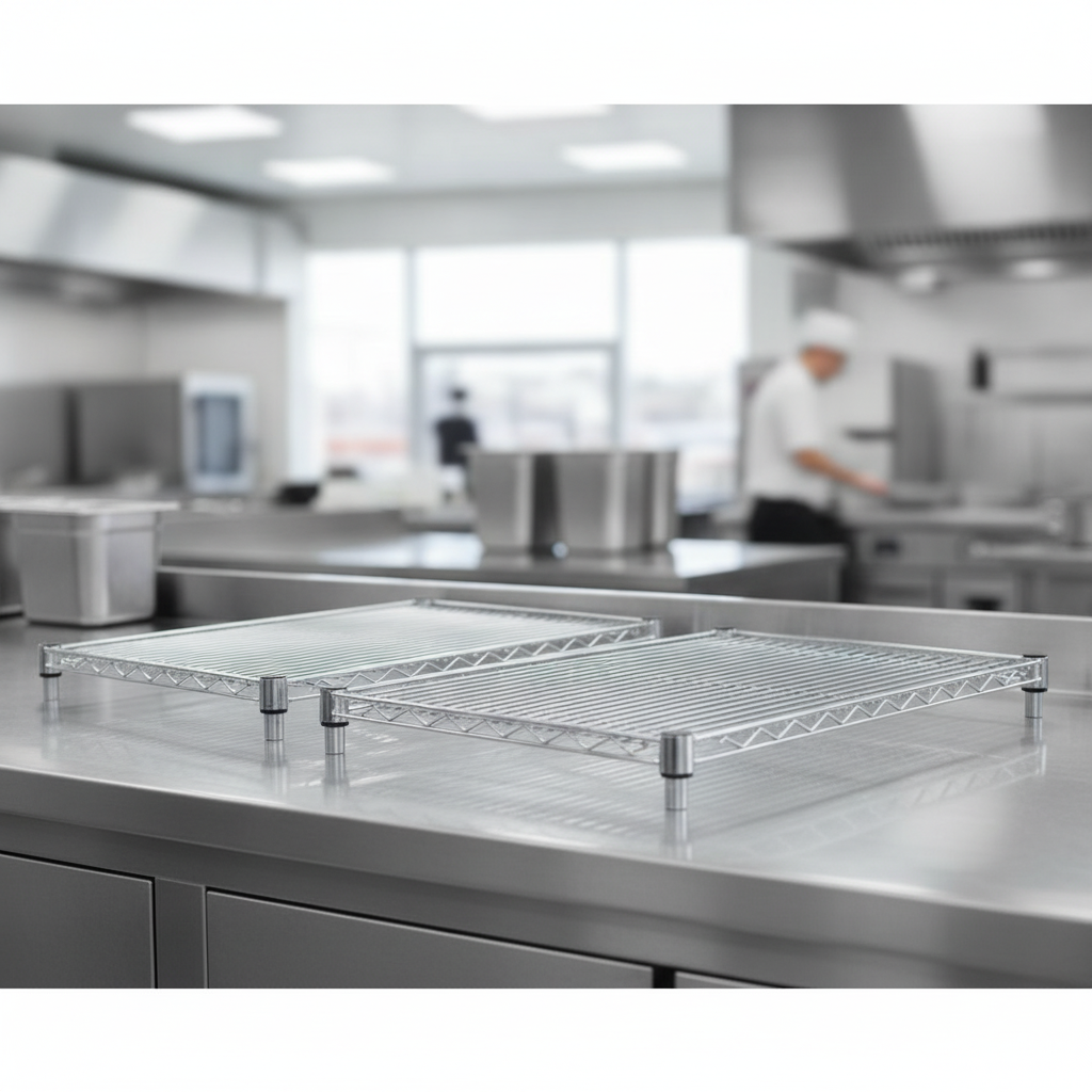 Chrome Wire Shelves 915x610mm for Kitchen Storage (Pack of 2)
